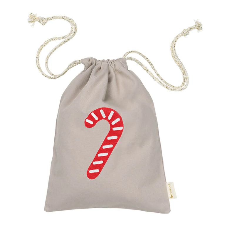 Bolsa de regalos - Candycane Embroidery Beige